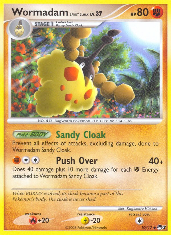 2008 Pokémon POP Series 7 Wormadam Sandy Cloak #10 trading card