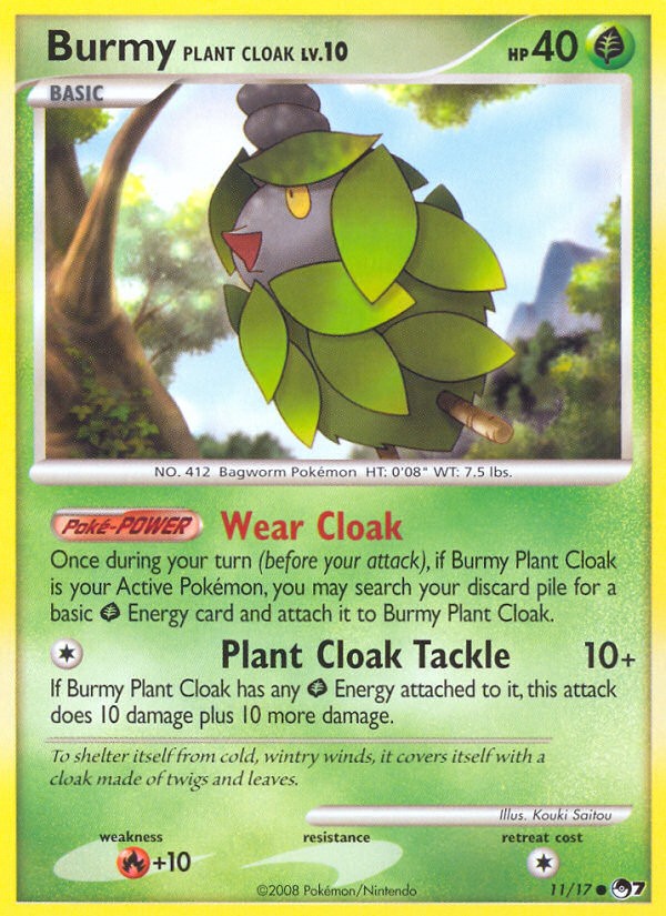 2008 Pokémon POP Series 7 Burmy Plant Cloak #11 trading card
