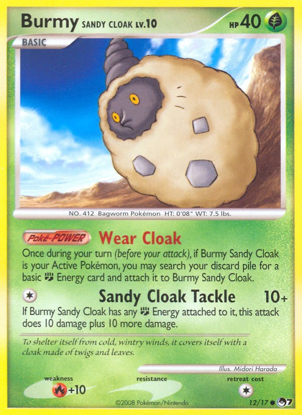 2008 Pokémon POP Series 7 Burmy Sandy Cloak #12 trading card