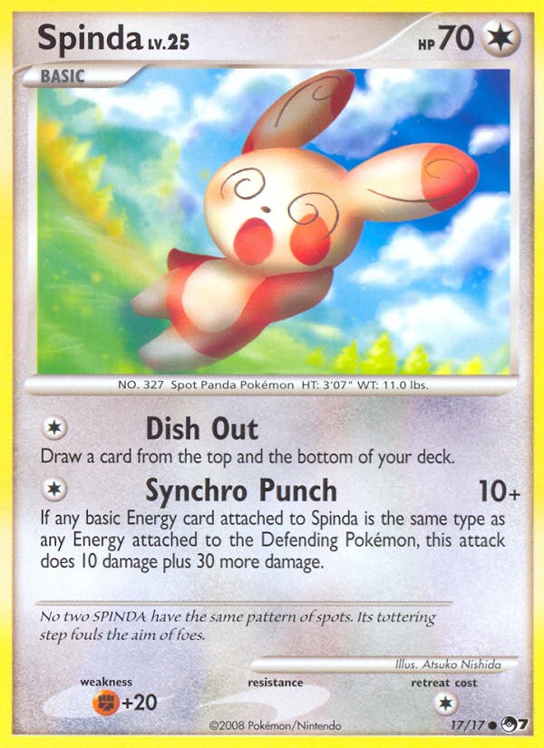 2008 Pokémon POP Series 7 Spinda #17 trading card
