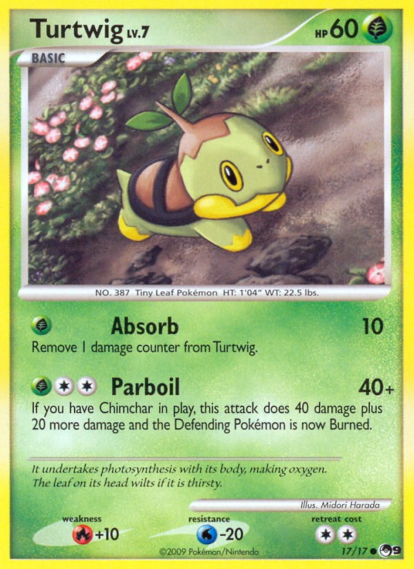 2009 Pokémon POP Series 9 Turtwig #17 trading card