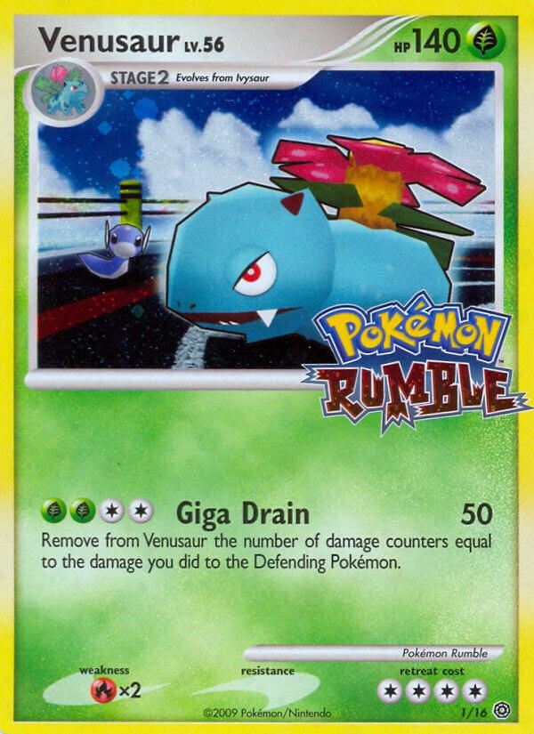 2009 Pokémon Pokémon Rumble Venusaur #1 trading card