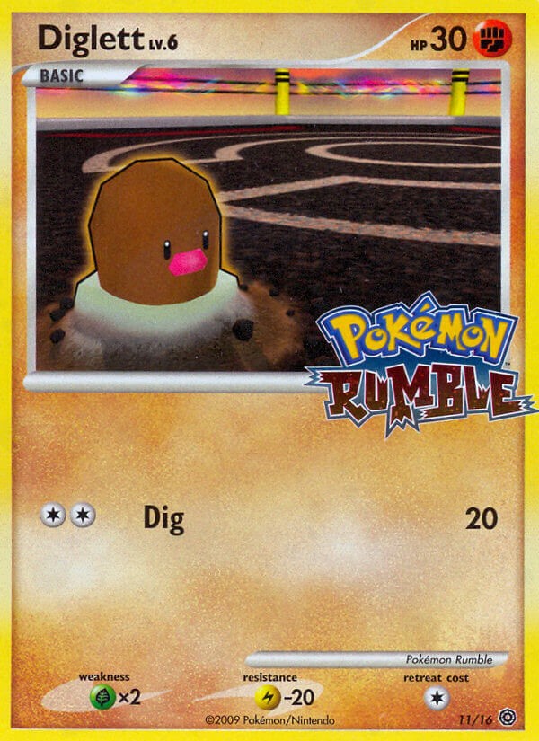 2009 Pokémon Pokémon Rumble Diglett #11 trading card