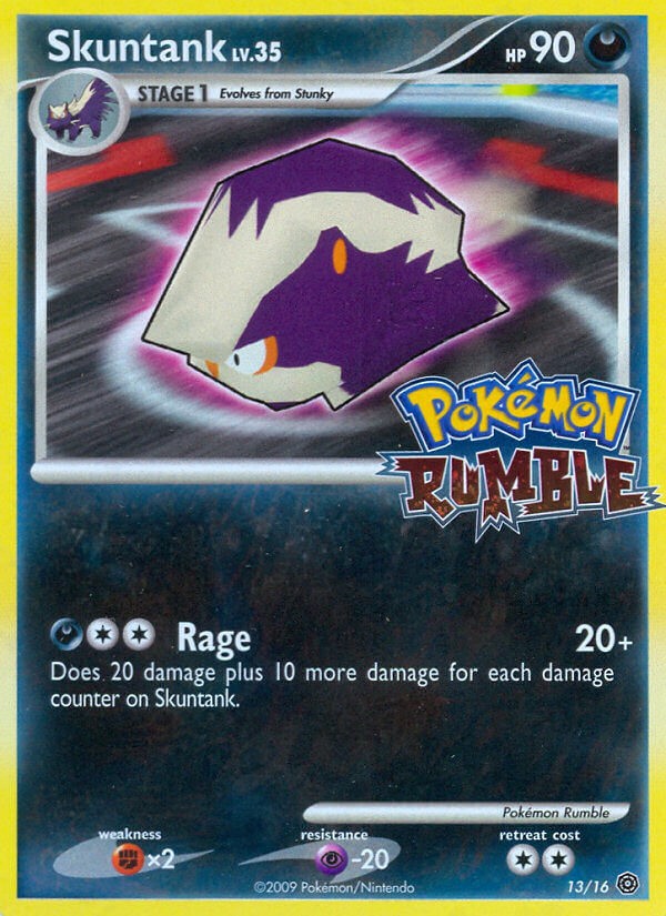 2009 Pokémon Pokémon Rumble Skuntank #13 trading card