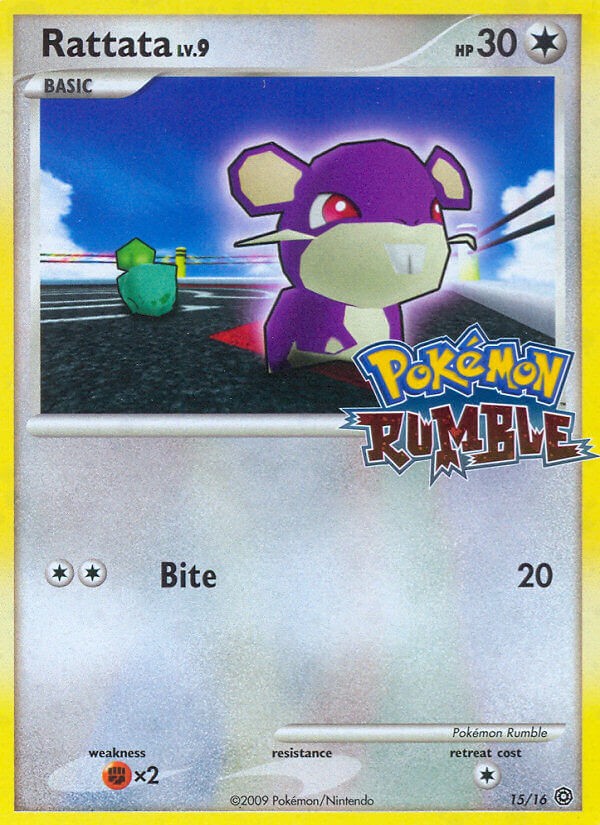 2009 Pokémon Pokémon Rumble Rattata #15 trading card