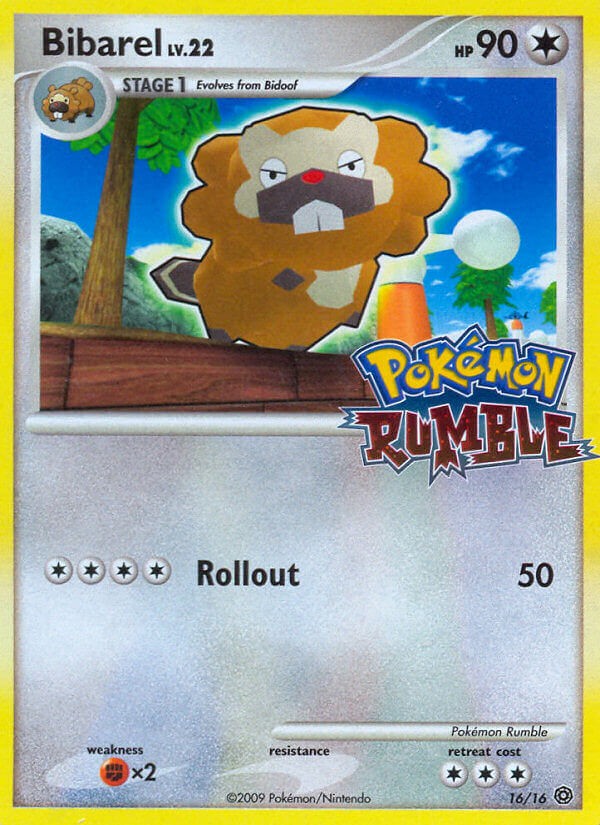 2009 Pokémon Pokémon Rumble Bibarel #16 trading card