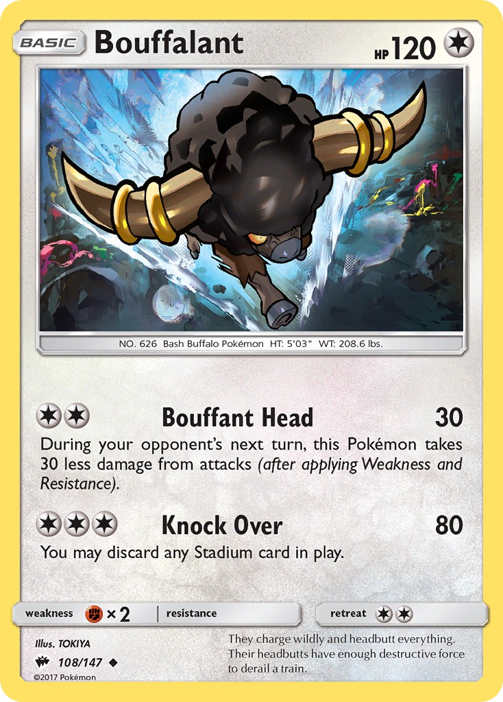 2017 Pokémon Burning Shadows 2017 Pokémon Burning Shadows #108 trading card