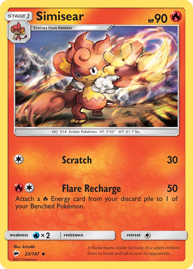 2017 Pokémon Burning Shadows 2017 Pokémon Burning Shadows #23 trading card