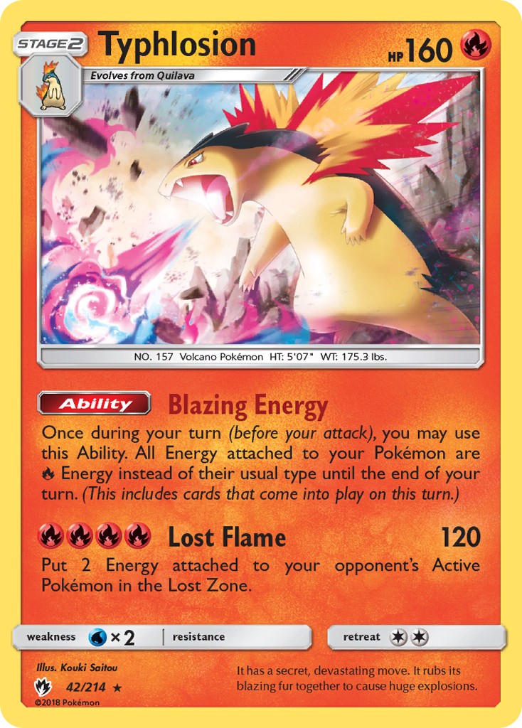 2018 Pokémon Lost Thunder 2018 Pokémon Lost Thunder #42 trading card