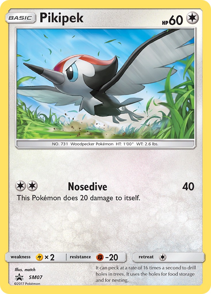 2017 Pokémon SM Black Star Promos Pikipek #SM07 trading card