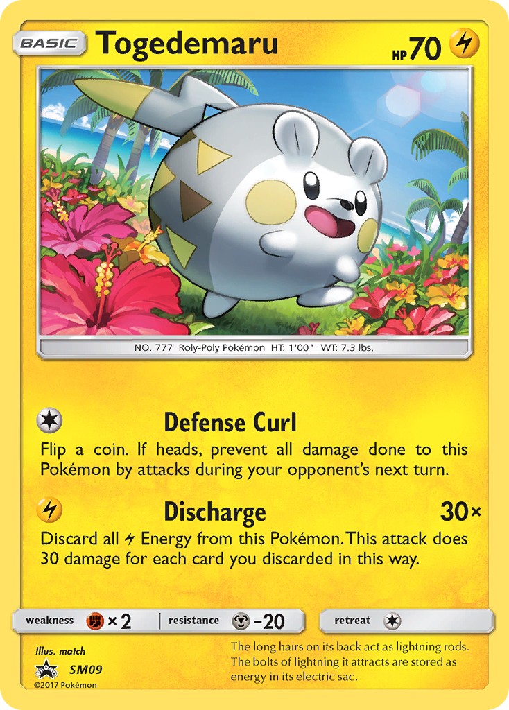 2017 Pokémon SM Black Star Promos Togedemaru #SM09 trading card