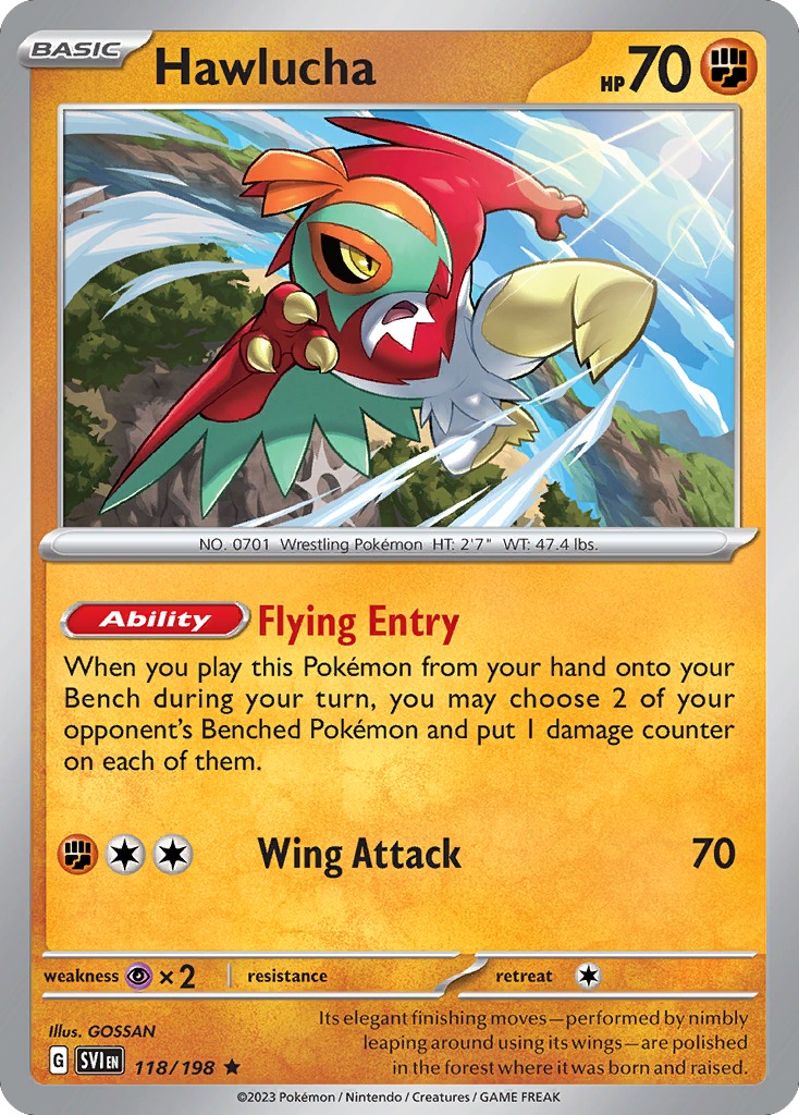 Hawlucha (Rare · Normal) · 2023 · Scarlet & Violet