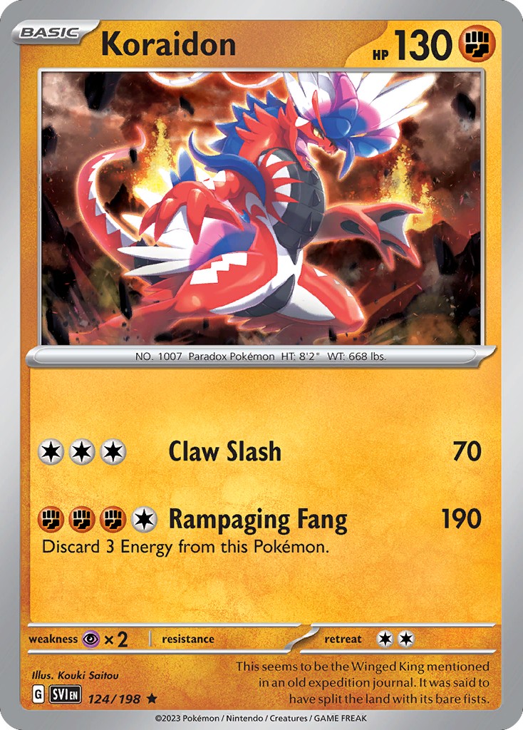 Koraidon (Rare · Holo) · 2023 · Scarlet & Violet