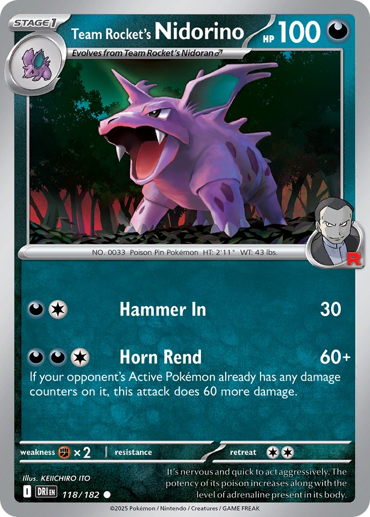 Team Rocket's Nidorino - Image 1