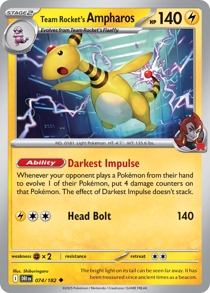 Team Rocket's Ampharos - Image 1