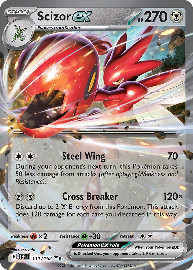 Scizor ex (Double Rare · Holo) · 2024 · Temporal Forces