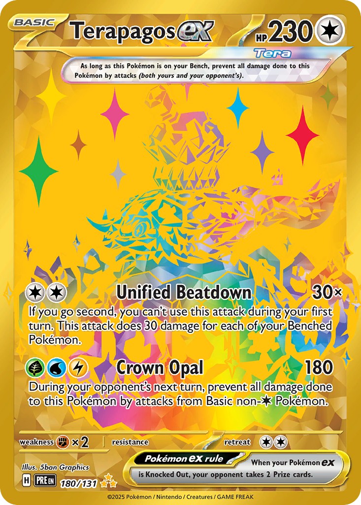 Terapagos ex (Hyper Rare · Rainbow) · 2025 · Prismatic Evolutions