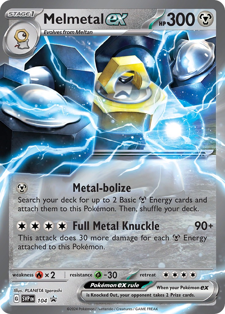2023 Pokémon Scarlet & Violet Black Star Promos Melmetal ex #104 trading card