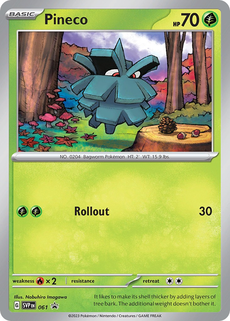 Pineco (Promo · Holo) · 2023 · Scarlet & Violet Black Star Promos
