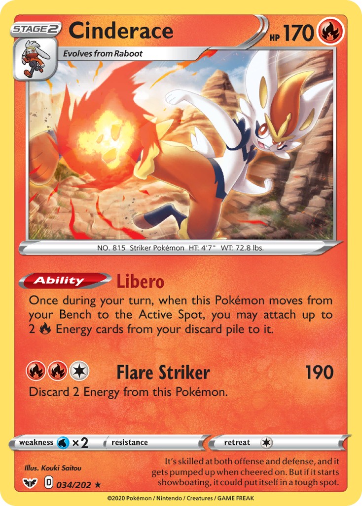 2020 Pokémon Sword & Shield 2020 Pokémon Sword & Shield #34 trading card