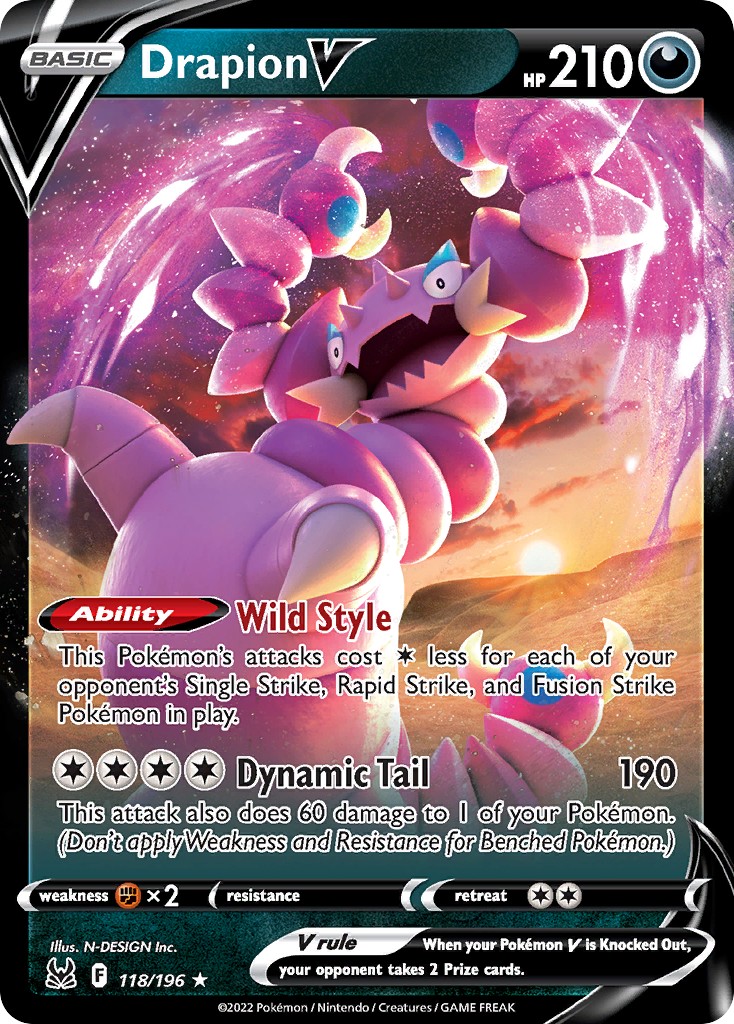 Drapion V (Rare Holo V · Holo) · 2022 · Lost Origin