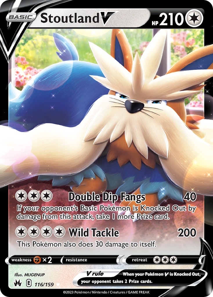 Stoutland V (Rare Holo V · Holo) · 2023 · Crown Zenith