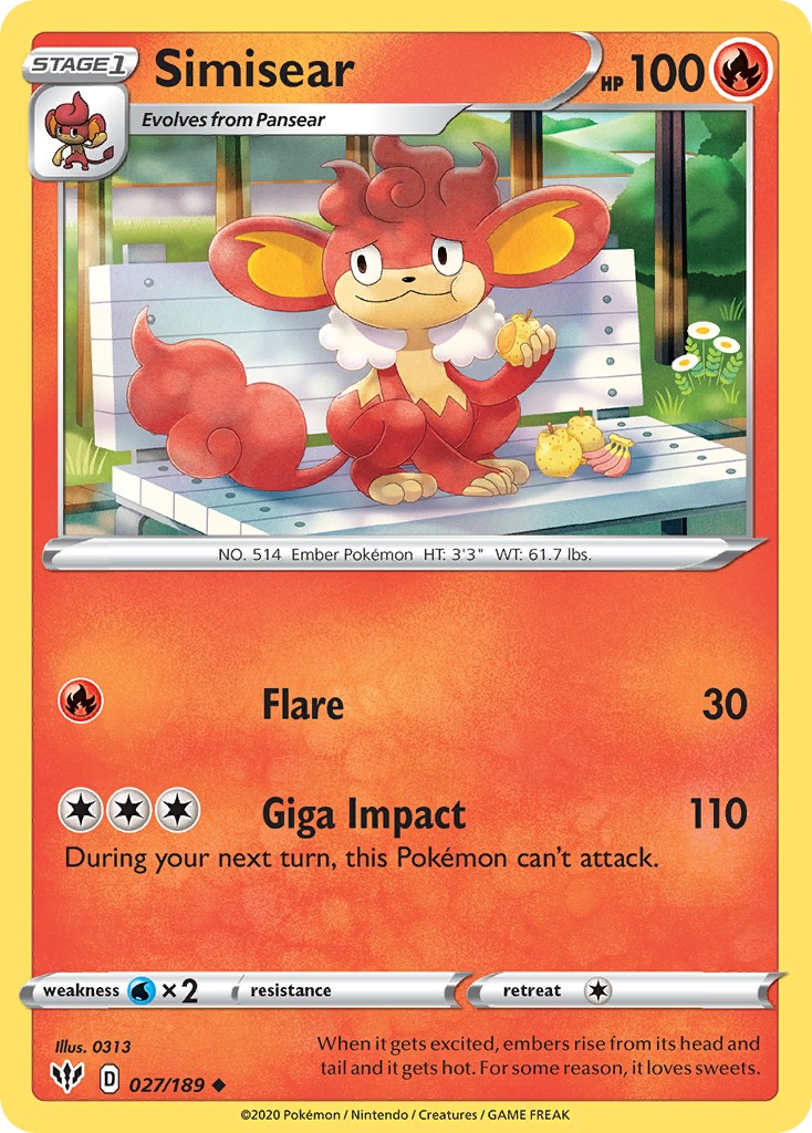 2020 Pokémon Darkness Ablaze 2020 Pokémon Darkness Ablaze #27 trading card