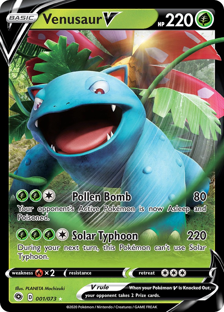 2020 Pokémon Champion's Path Venusaur V #1 trading card