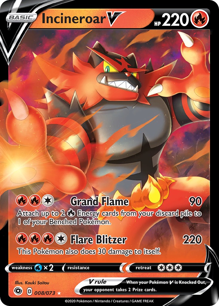 Incineroar V (Rare Holo V · Holo)