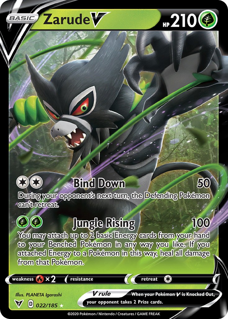 Zarude V (Rare Holo V · Holo) · 2020 · Vivid Voltage