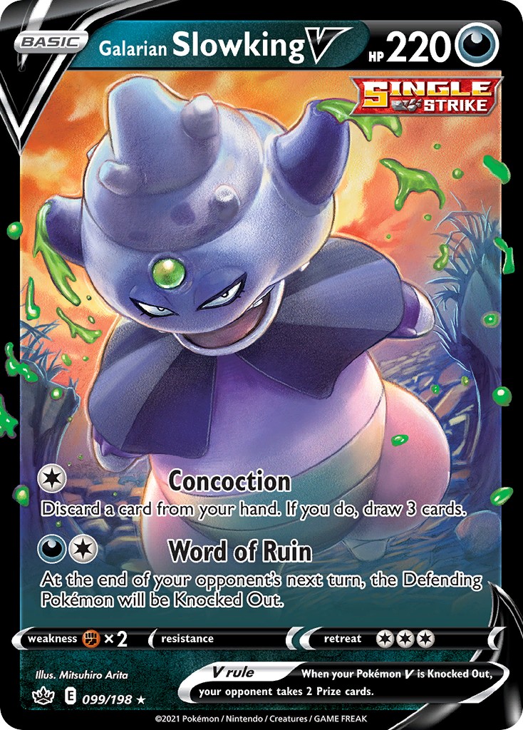 Galarian Slowking V (Rare Holo V · Holo) · 2021 · Chilling Reign
