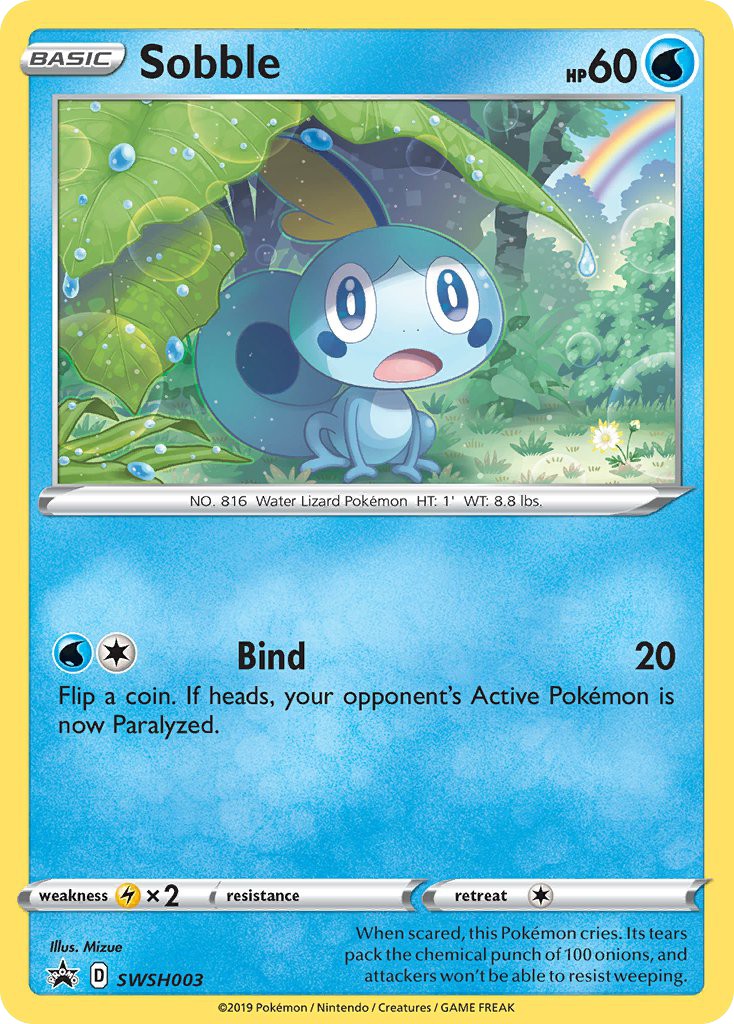 2019 Pokémon SWSH Black Star Promos Sobble #SWSH003 trading card