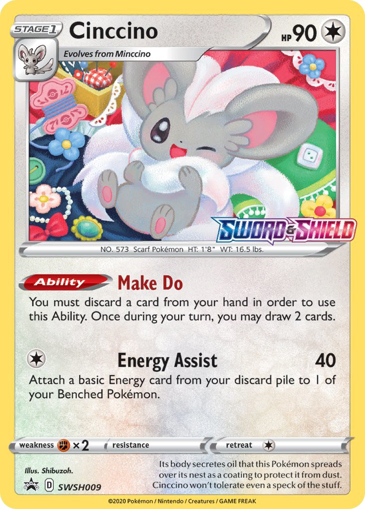 2019 Pokémon SWSH Black Star Promos Cinccino #SWSH009 trading card