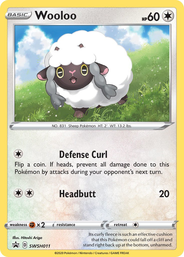2019 Pokémon SWSH Black Star Promos Wooloo #SWSH011 trading card