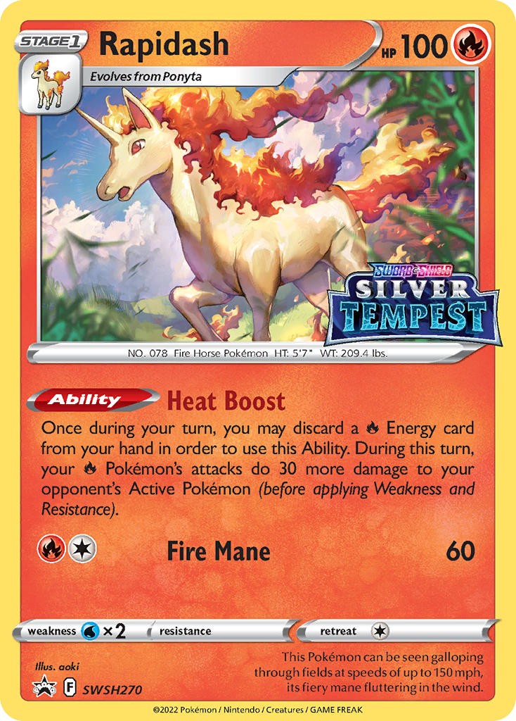 Rapidash (Promo · Holo) · 2019 · SWSH Black Star Promos