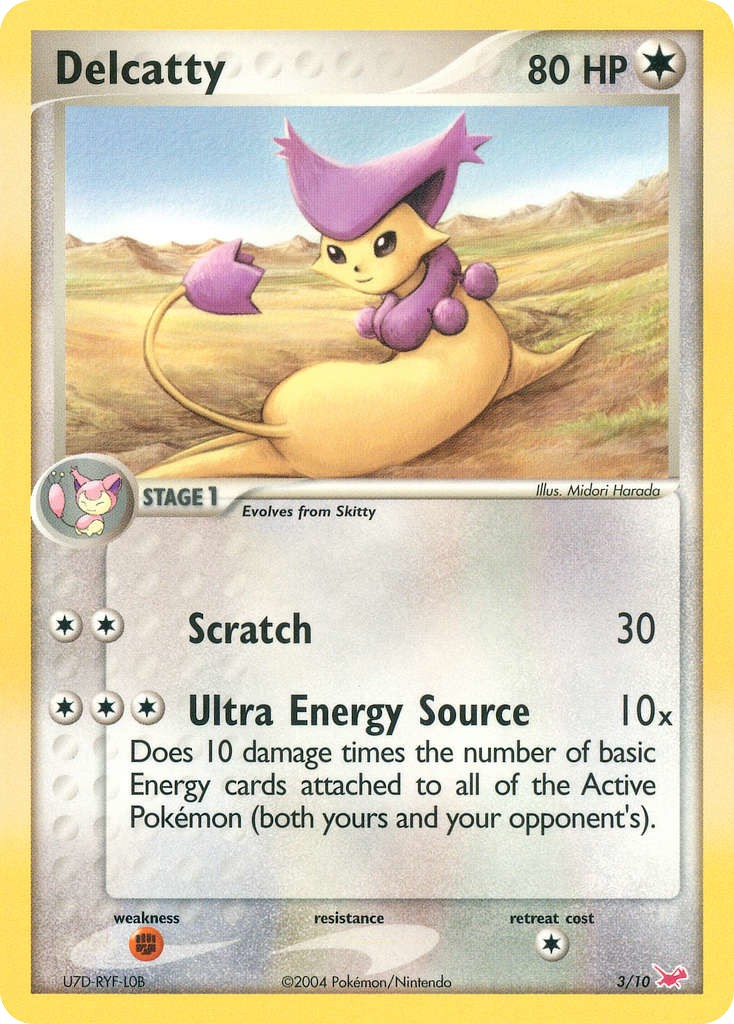 2004 Pokémon EX Trainer Kit Latias Delcatty #3 trading card