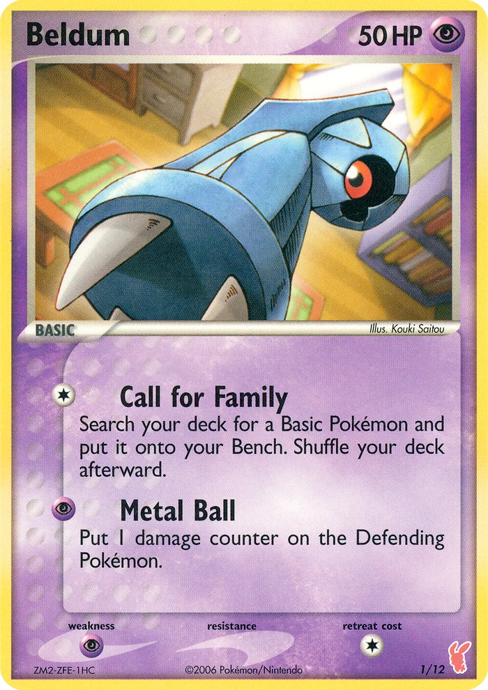 2006 Pokémon EX Trainer Kit 2 Plusle Beldum #1 trading card