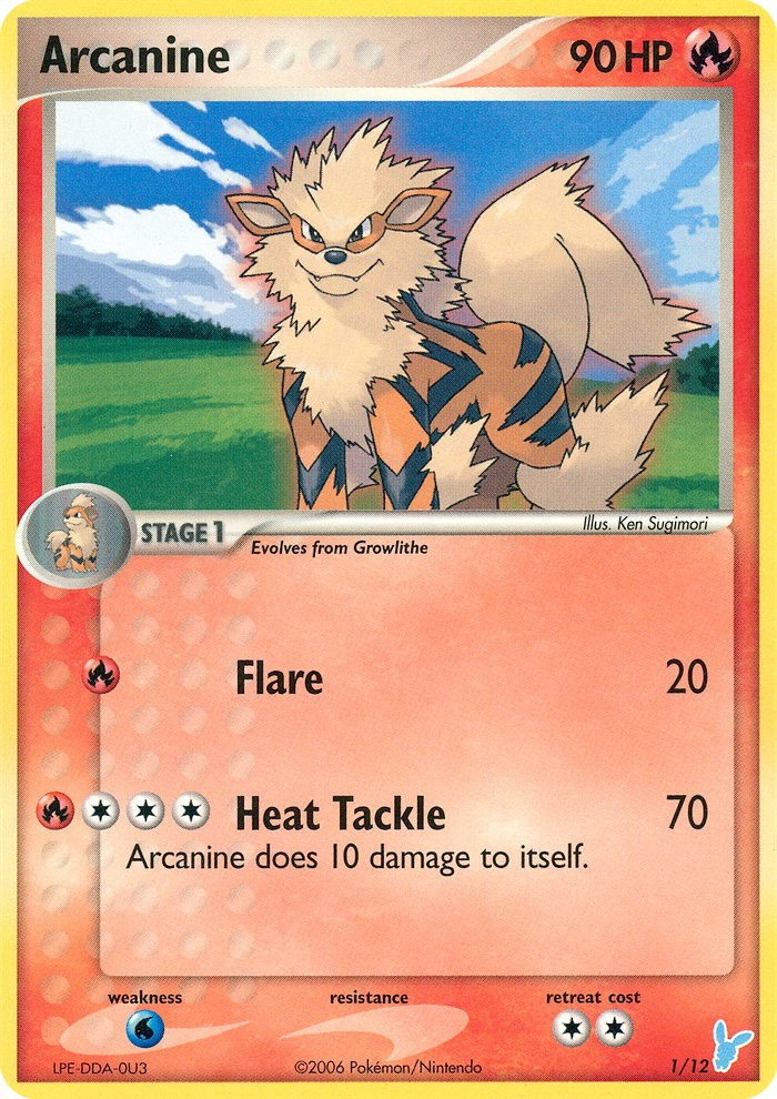 2006 Pokémon EX Trainer Kit 2 Minun Arcanine #1 trading card
