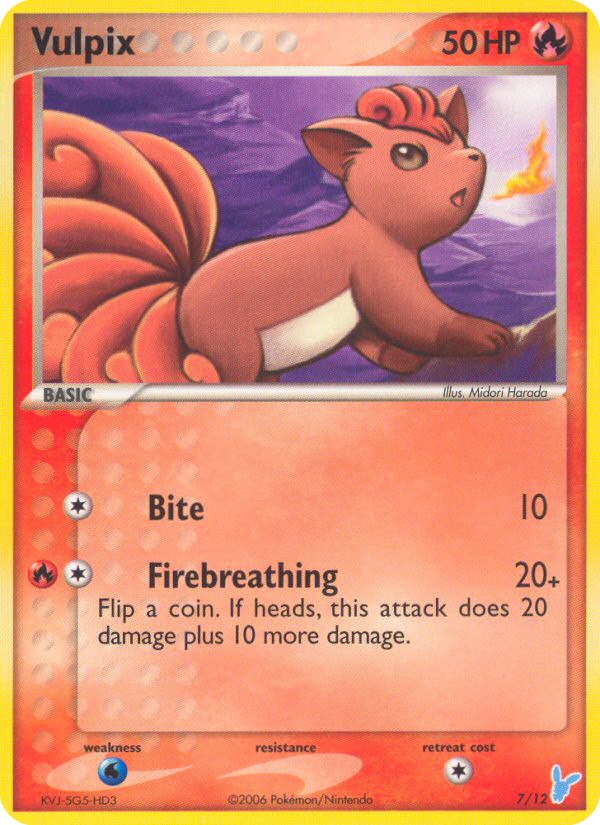 2006 Pokémon EX Trainer Kit 2 Minun Vulpix #7 trading card