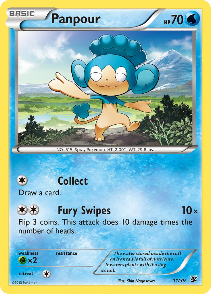 2013 Pokémon Kalos Starter Set Panpour #11 trading card