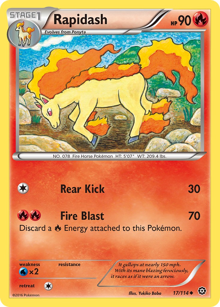 2016 Pokémon Steam Siege 2016 Pokémon Steam Siege #17 trading card