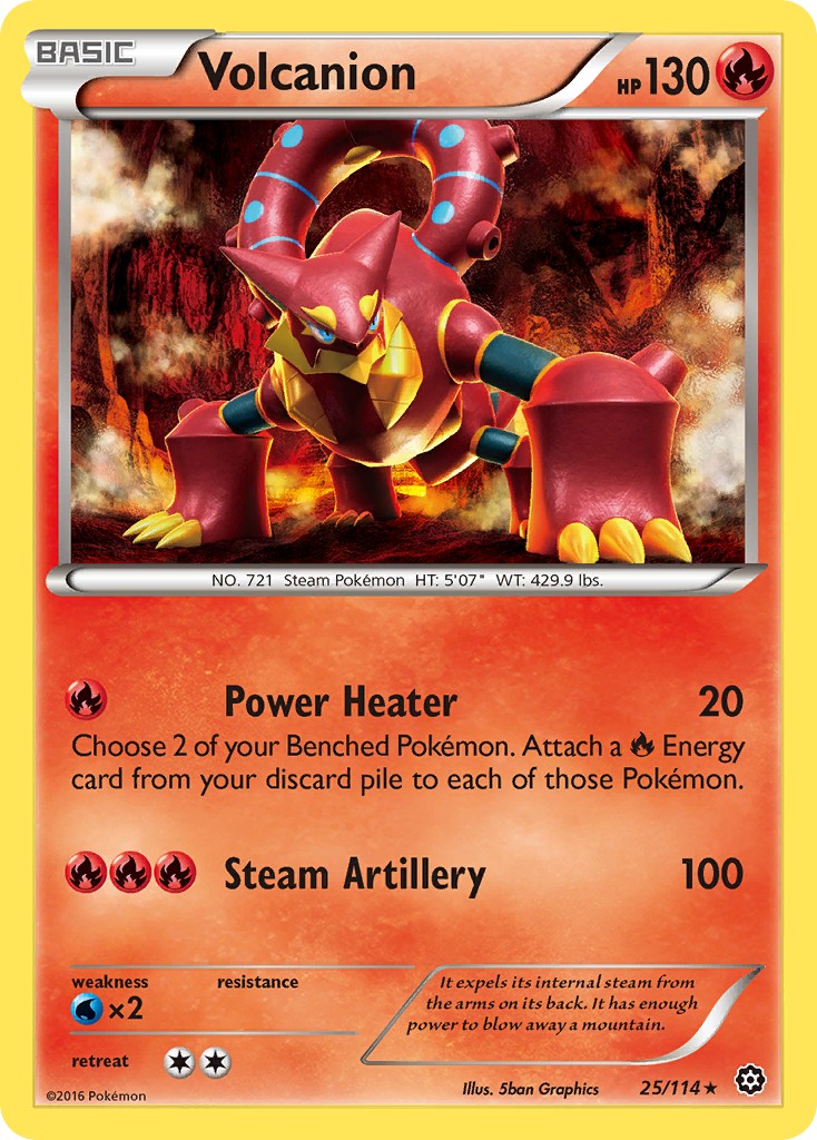 2016 Pokémon Steam Siege 2016 Pokémon Steam Siege #25 trading card