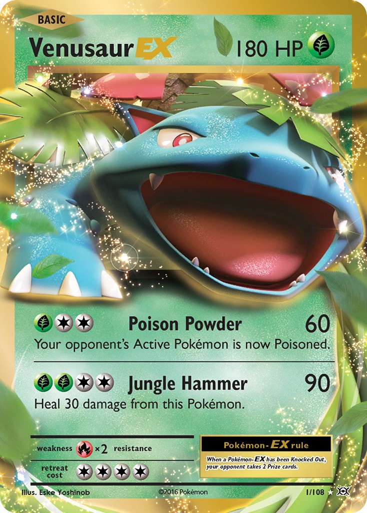 2016 Pokémon Evolutions Venusaur-EX #1 trading card