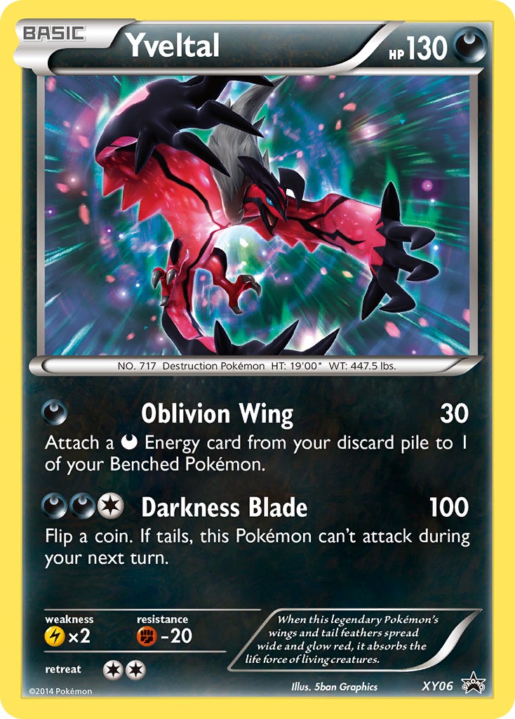 2013 Pokémon XY Black Star Promos Yveltal #XY06 trading card