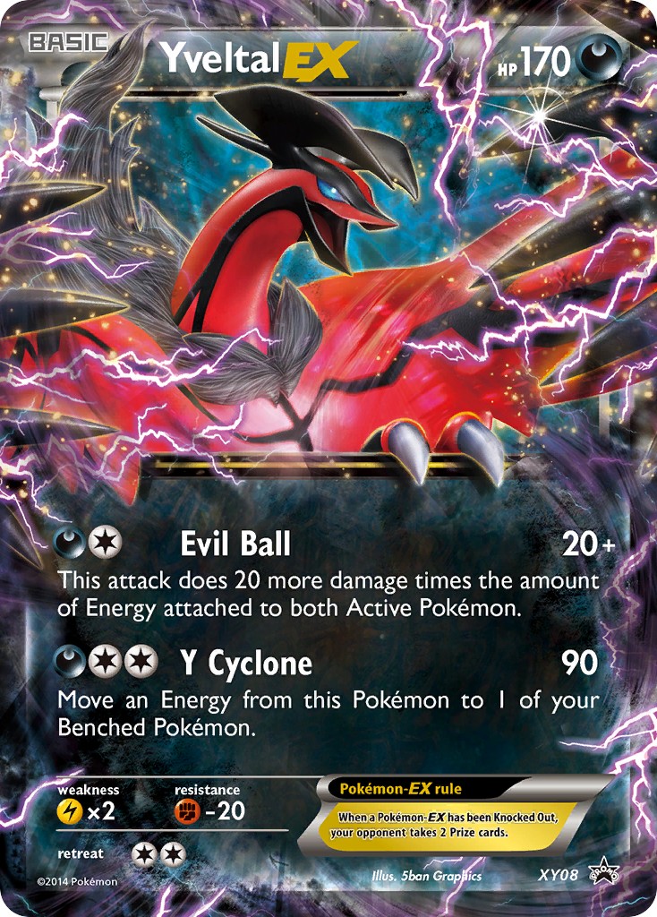 2013 Pokémon XY Black Star Promos Yveltal-EX #XY08 trading card