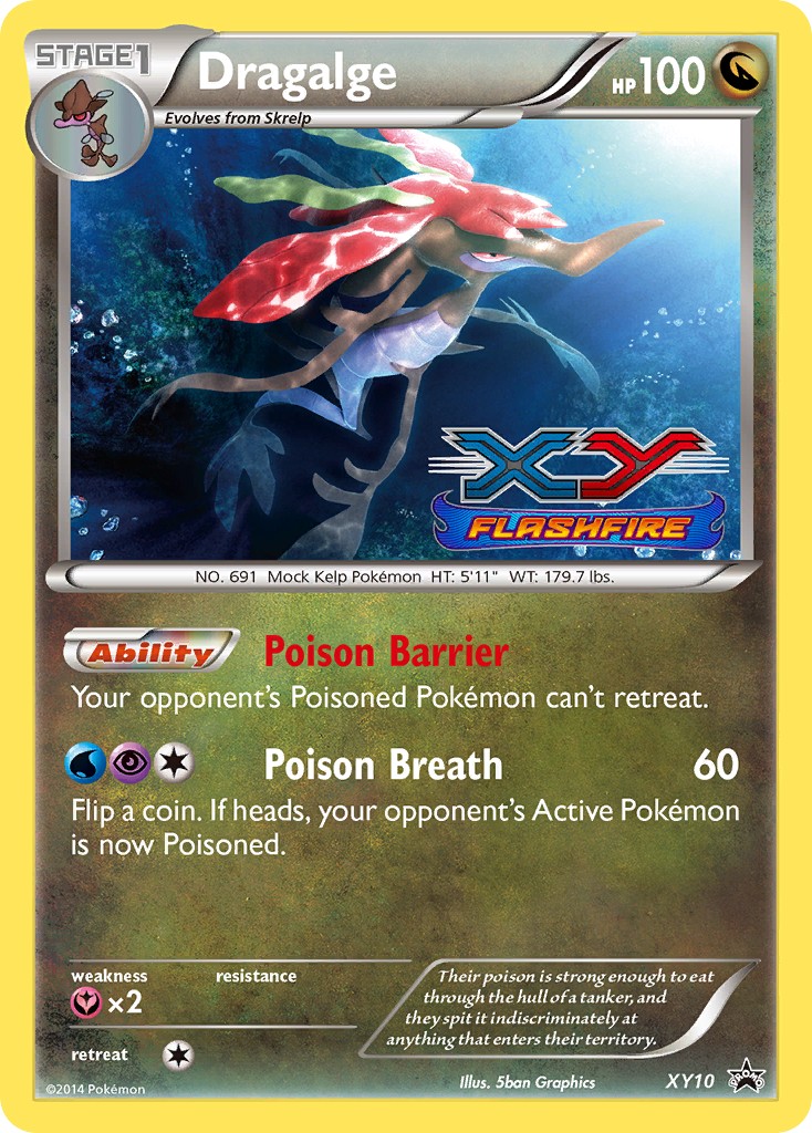 2013 Pokémon XY Black Star Promos Dragalge #XY10 trading card