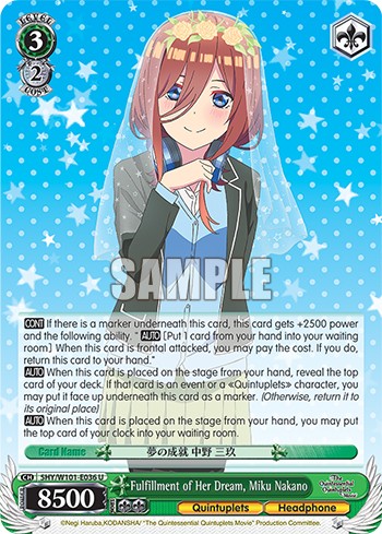 Fulfillment of Her Dream, Miku Nakano - Image 1