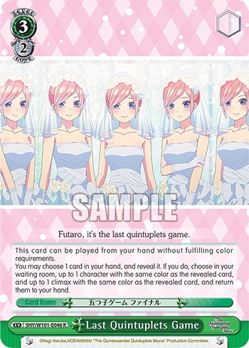 Last Quintuplets Game - Image 1