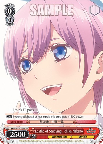 Loathe of Studying, Ichika Nakano - Image 1