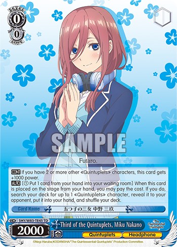Third of the Quintuplets, Miku Nakano - Image 1